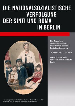 Flyer-Ausstellung: Die nationalsozialistische Verfolgung der Sinti und Roma in Berlin